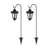 Solar LED Hanging Coach Lanterns ? Black - Set of 2 by Pure Garden - Pure Garden