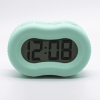 Timelink Rubber Smartlight Fashion Digital LCD Bedside or Travel Alarm Clock - Mint Green - Timelink