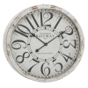 DecMode 24" White Wood Wall Clock - DecMode