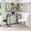 Techni Mobili Space Saving Folding Desk - Grey - as Pic