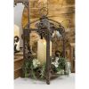 GG Collection 95167 Medium Metal Acanthus Leaf Lantern - GG Collection