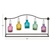 DecMode 5 Holder Multi Colored Metal Hanging Bottle Decorative Candle Lantern - DecMode