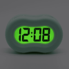 Timelink Rubber Smartlight Fashion Digital LCD Bedside or Travel Alarm Clock - Mint Green - Timelink