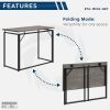Techni Mobili Space Saving Folding Desk - Grey - as Pic