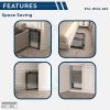 Techni Mobili Space Saving Folding Desk - Grey - as Pic