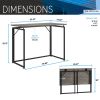 Techni Mobili Space Saving Folding Desk - Grey - as Pic