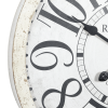DecMode 24" White Wood Wall Clock - DecMode
