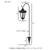 Solar LED Hanging Coach Lanterns ? Black - Set of 2 by Pure Garden - Pure Garden